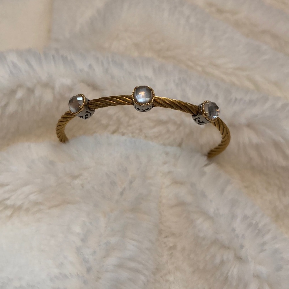 ALOR Yellow Stainless Steel and Topaz Bracelet